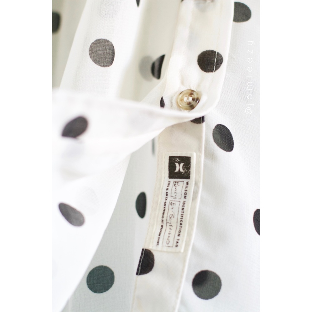 Hurley | "Wilson" Sheer Polka Dot Button-Up Blouse - Picture 5 of 9